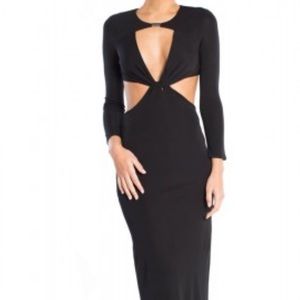 ABS Allen Schwartz Gown Black Evening Dress